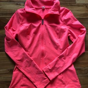 Under Armour coral zip up jacket size Medium euc
